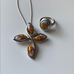 Alan K necklace and ring set